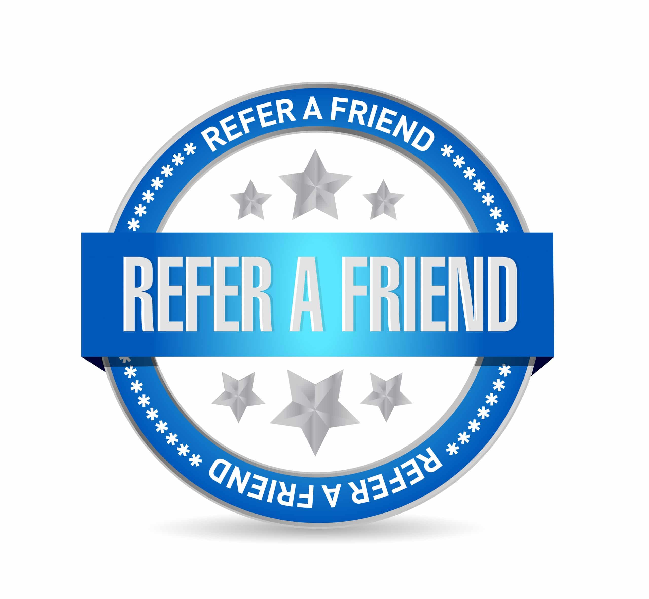 refer a friend seal sign concept illustration solar advocate refer a friend seal
